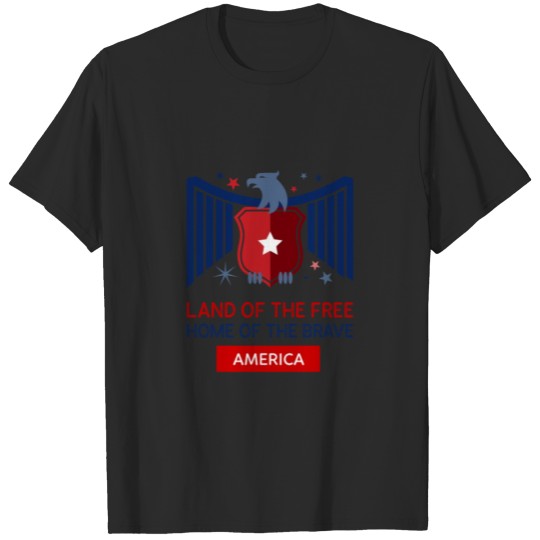 Discover Land of the Free Because of the Brave 4th of July T-shirt
