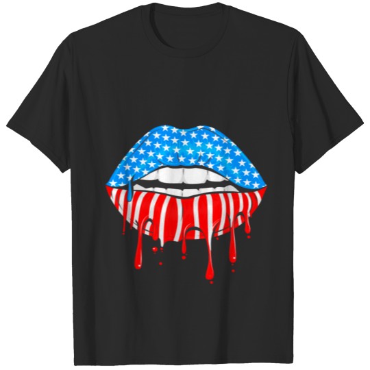 Discover American Flag Lips T-shirt