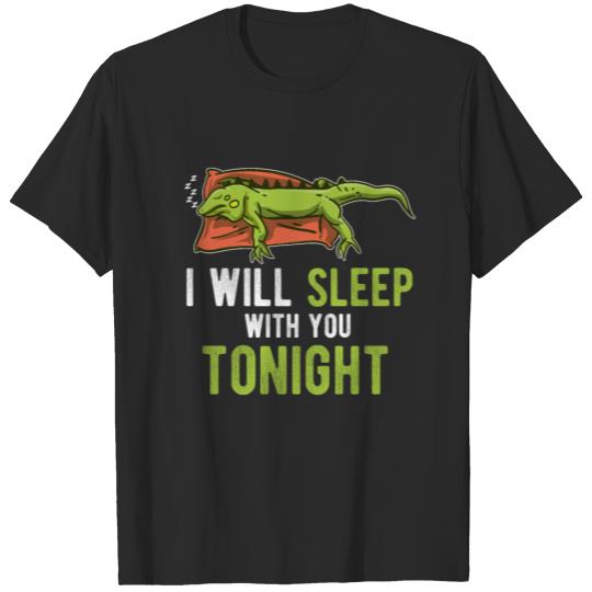 Sleep Tonight Lazy Pet Reptile Lizard Funny Iguana T-shirt