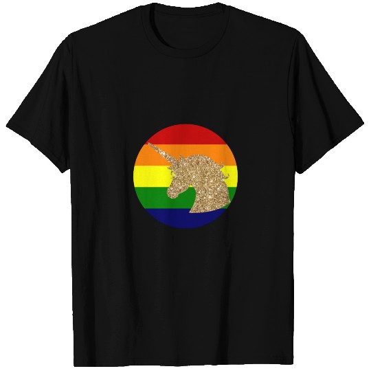 Gold Retro Magic Unicorn T-shirt