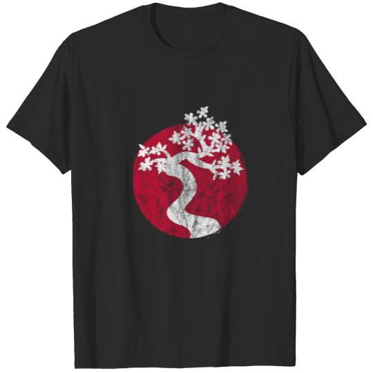 Bonsai Tree Red Circle Vintage T-shirt