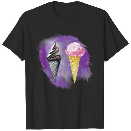 Ice cream watercolor T-shirt