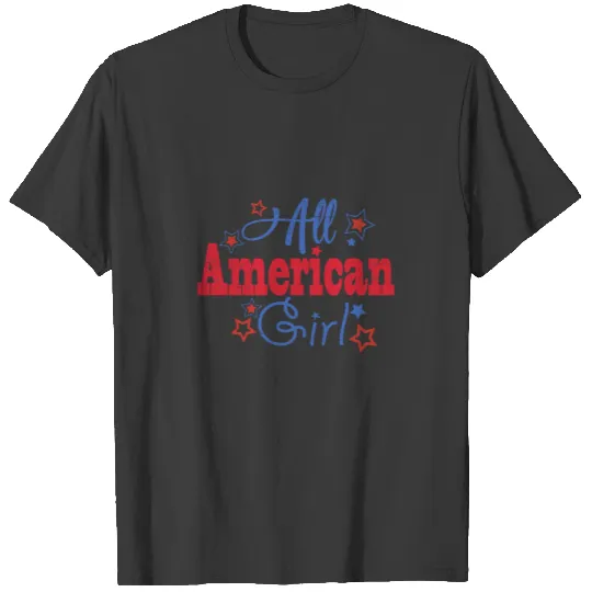 Discover All American Girl 4th of July - Women Patriot Star T-shirt