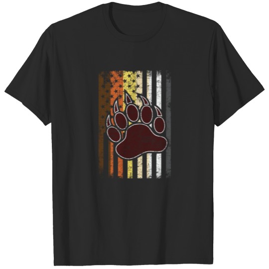 Discover Bear American Flag Foot Gay Pride LGBT T-shirt