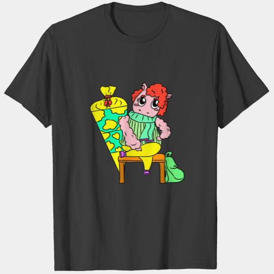 School start of school children school bag T-shirt