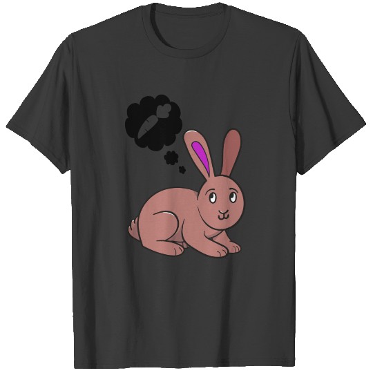 The rabbit the bunny with carrot for vegans T-shirt