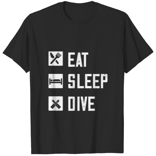 Discover Diving Tshirt Design Eat Sleep Dive T-shirt