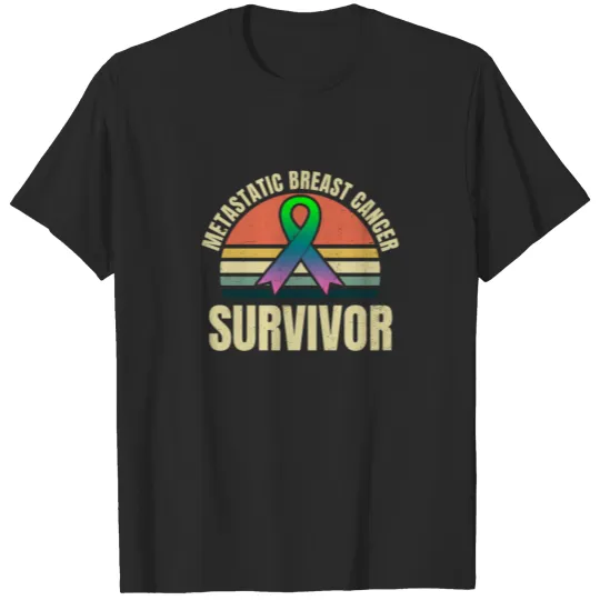 Discover Metastatic Breast Cancer Awareness Sunset Gift T-shirt