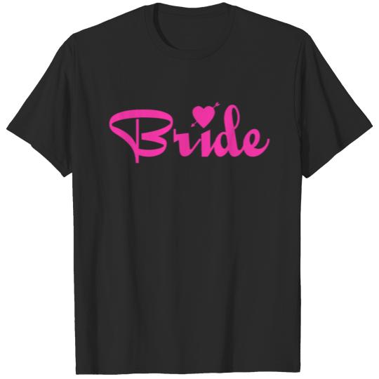 Discover Bride Pink Bachelor Design Wedding Design T-shirt