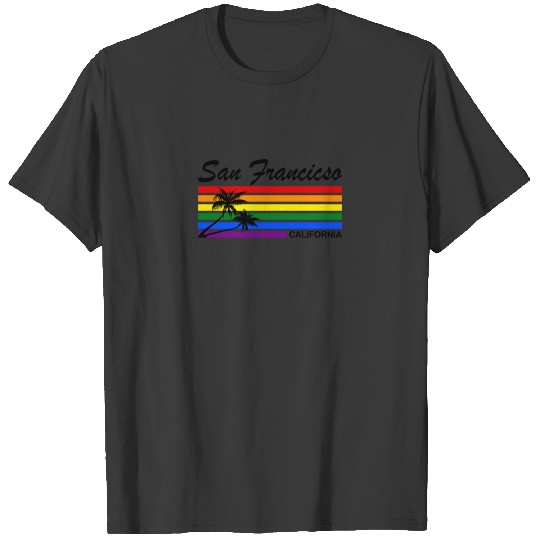 San Francisco rainbow flag California USA T-shirt