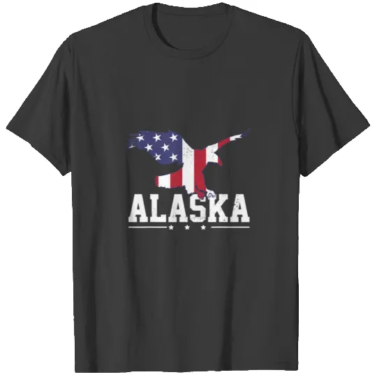 4th of July T Shirtalaska Usa Flag Vintage Eagle 4 T-shirt