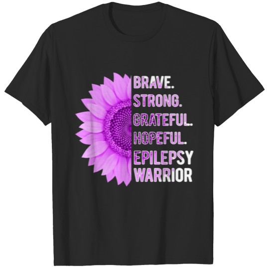 Discover Epilepsy Awareness Brave Epileptic Warrior T-shirt