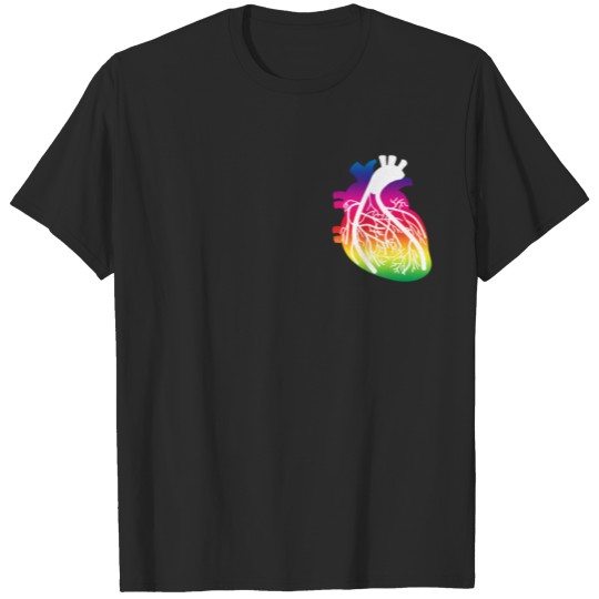 Discover People heart colorful organ gift idea T-shirt