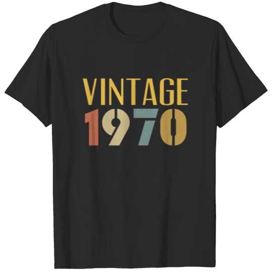 Discover Vintage 1970 Cool 51st Birthday Gift for Men Women T-shirt
