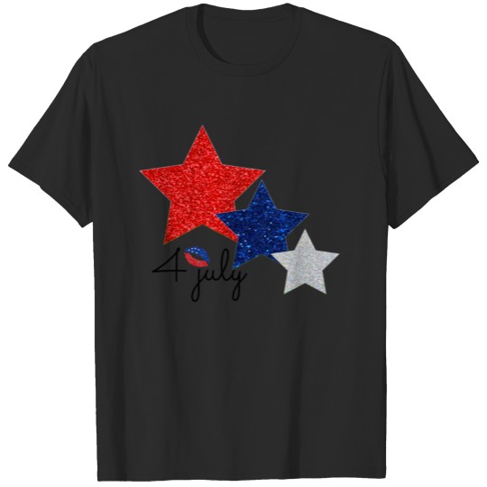 Discover 4 july glitter star design T-shirt