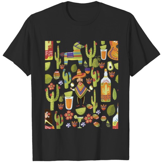 Happy Summer Life Mexican Cactus Unisex American T-shirt