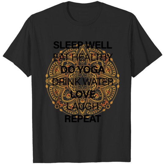 Discover Yoga quote with Mandala T-shirt