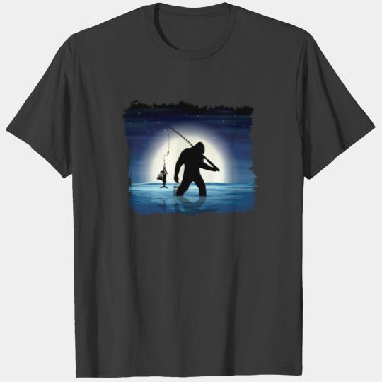 Funny Bigfoot Bass Fishing T-shirt