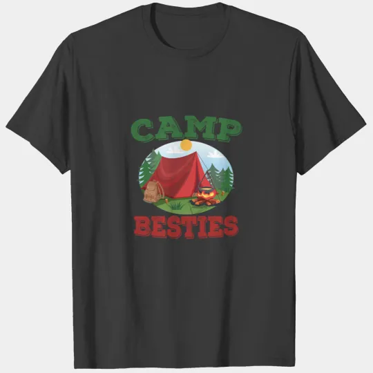 Camp Besties Camp Besties Camp Camping Summer Sc T-shirt