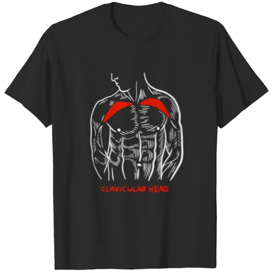 Discover Gym Trainer Muscles Anatomy Clavicular Head T-shirt