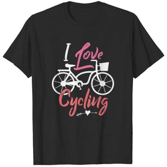 Discover I love cycling heart T-shirt