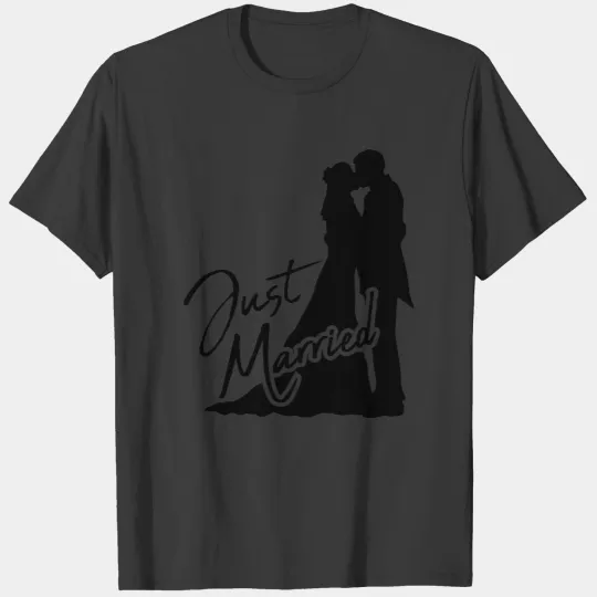 Kissing Just Married couple wedding couple in love T-shirt