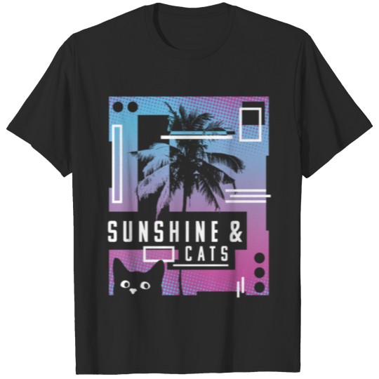Discover Sunshine And Cats Design 90 T-shirt