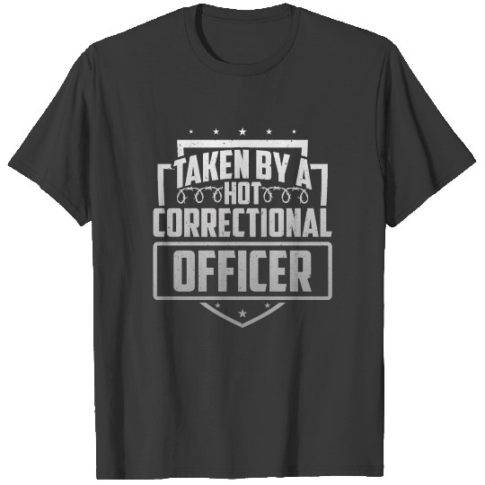 Hot Corrections Officer Police Thin Silver Line T-shirt