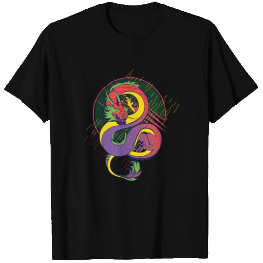 Vaporwave Chinese Dragon T-shirt