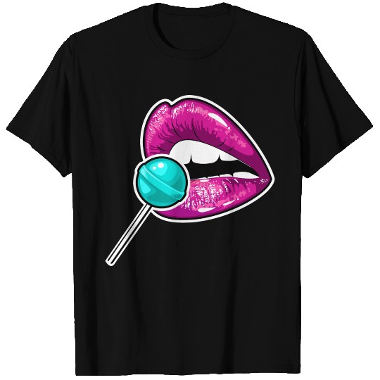 SEXY LOLLIPOP LIPS EYE CATCHER T-shirt