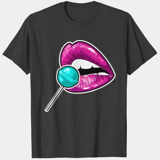 SEXY LOLLIPOP LIPS EYE CATCHER T-shirt