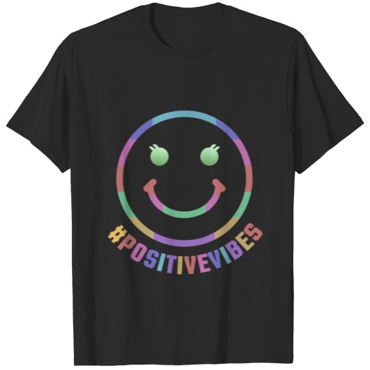 Positive vibes smiling face T-shirt