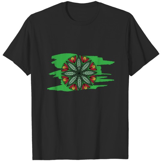 Green Mandala Spiritual Ritual Symbol Circle Gift T-shirt