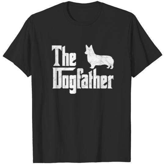 Discover Welsh Corgi T-Shirt The Dogfather Funny Dog Owner T-shirt