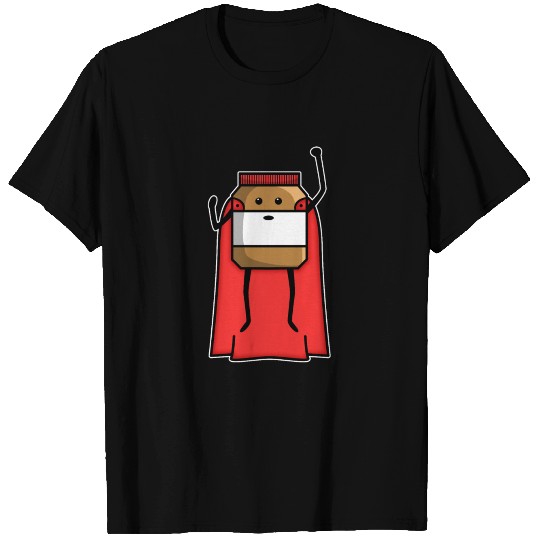 Creative Superhero Peanut Butter Jar School Lunch T-shirt