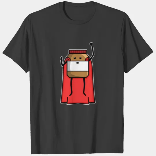 Creative Superhero Peanut Butter Jar School Lunch T-shirt