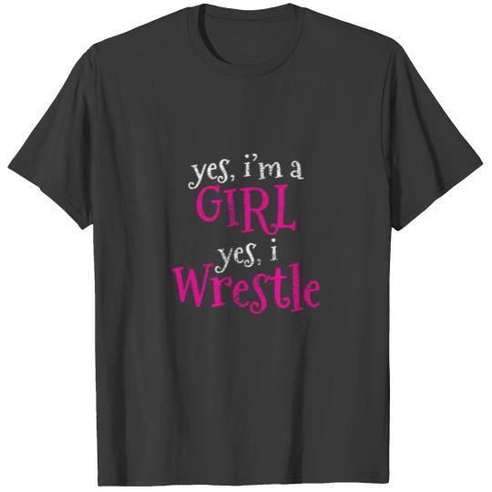 Wrestling Wrestler Girls Vintage Gift T-shirt