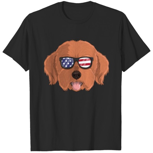 Discover Patriotic Cavapoo Dog Merica American Flag T-shirt