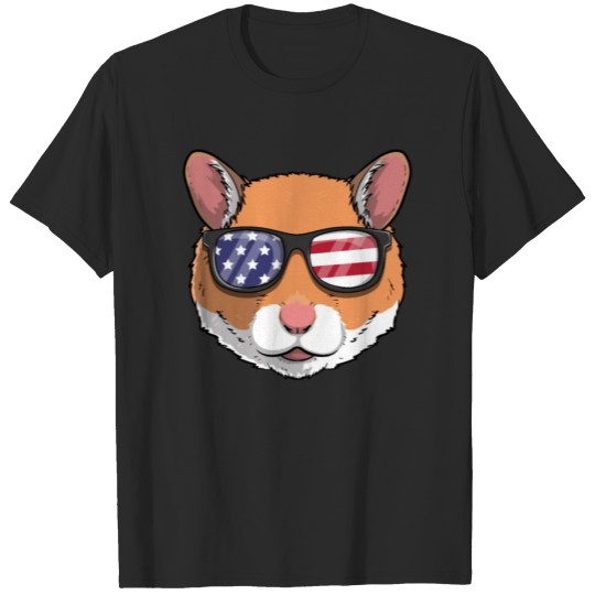 Discover Patriotic Hamster Merica American Flag T-shirt
