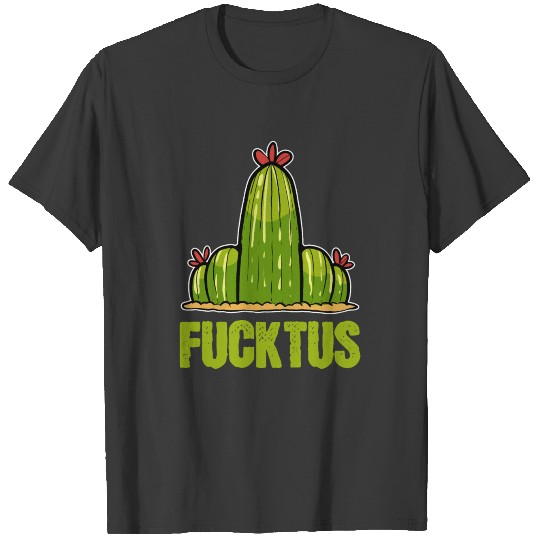 Cactus Kakeen Middle Finger Fig Insult T-shirt