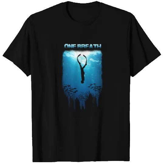 Freediving One Breath Diving Apnea Ocean Free Dive T-shirt