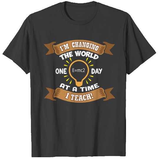 I'm changinf the world one day at a time, I teach T-shirt