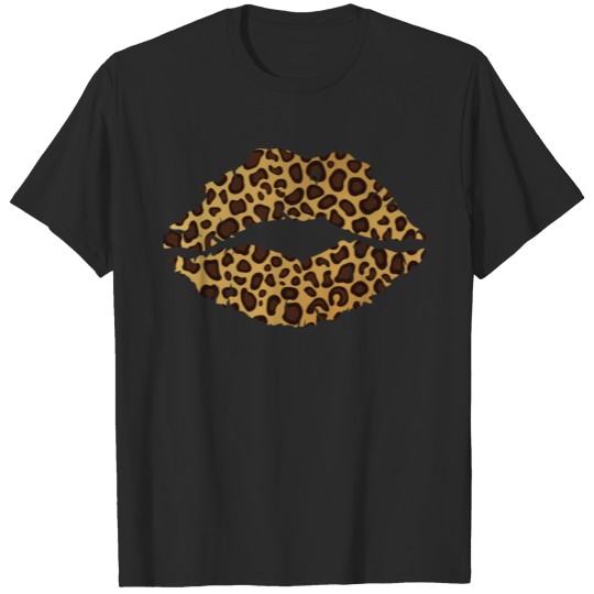 Discover Leopard Print Kissing Lip Women Gift Idea T-shirt