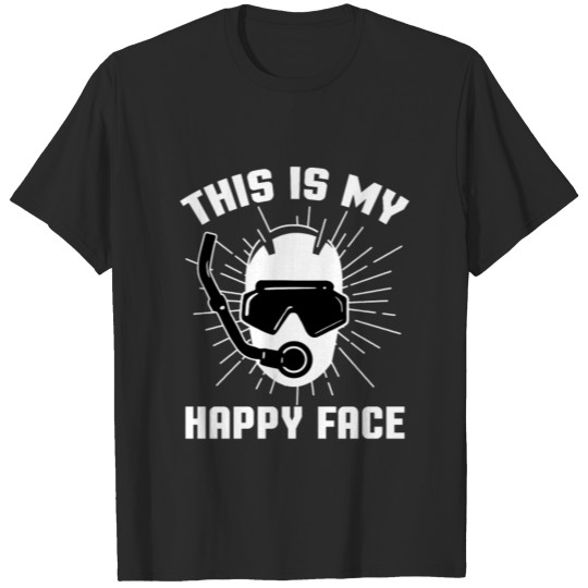 Discover This is my happy face diving T-shirt