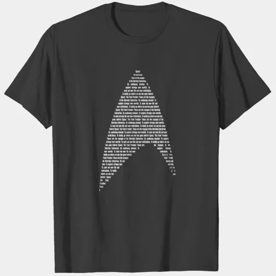 Trek mission statement in Starfleet Delta T-shirt