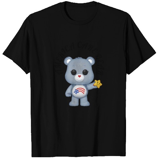 america care bear black font T-shirt