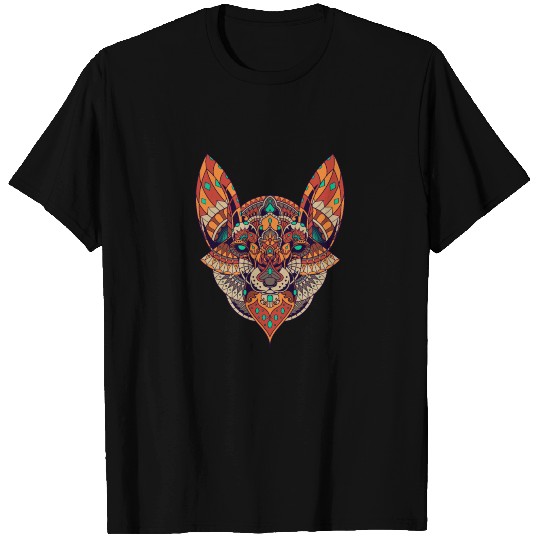 Fox mandala zentangle T-shirt
