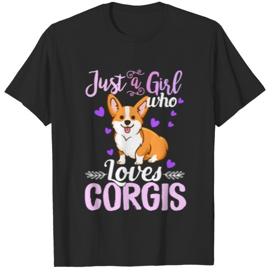 Discover just a girl who loves corgis 01 T-shirt