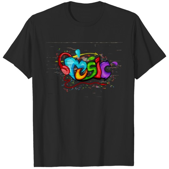 Discover Music Graffiti T-shirt