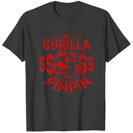 Gorilla Pimpin Hip Hop Gangster Pimp T-shirt